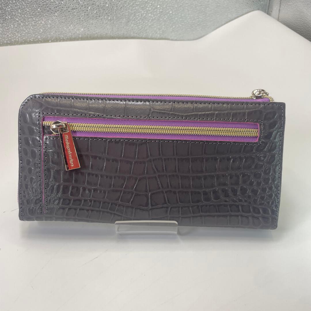モーダプリンチペ　L字ファスナー　クロコ型押し　長財布　ロングウォレット