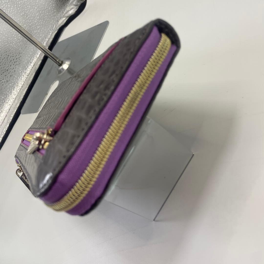 モーダプリンチペ　L字ファスナー　クロコ型押し　長財布　ロングウォレット