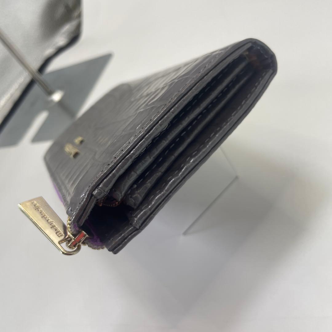 モーダプリンチペ　L字ファスナー　クロコ型押し　長財布　ロングウォレット