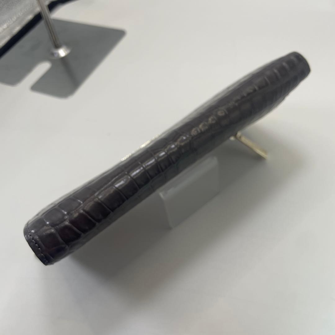 モーダプリンチペ　L字ファスナー　クロコ型押し　長財布　ロングウォレット