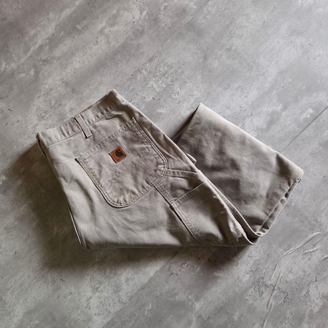 Carhartt ダックパンツフェードグレー ワーク ペインターパンツw38激渋