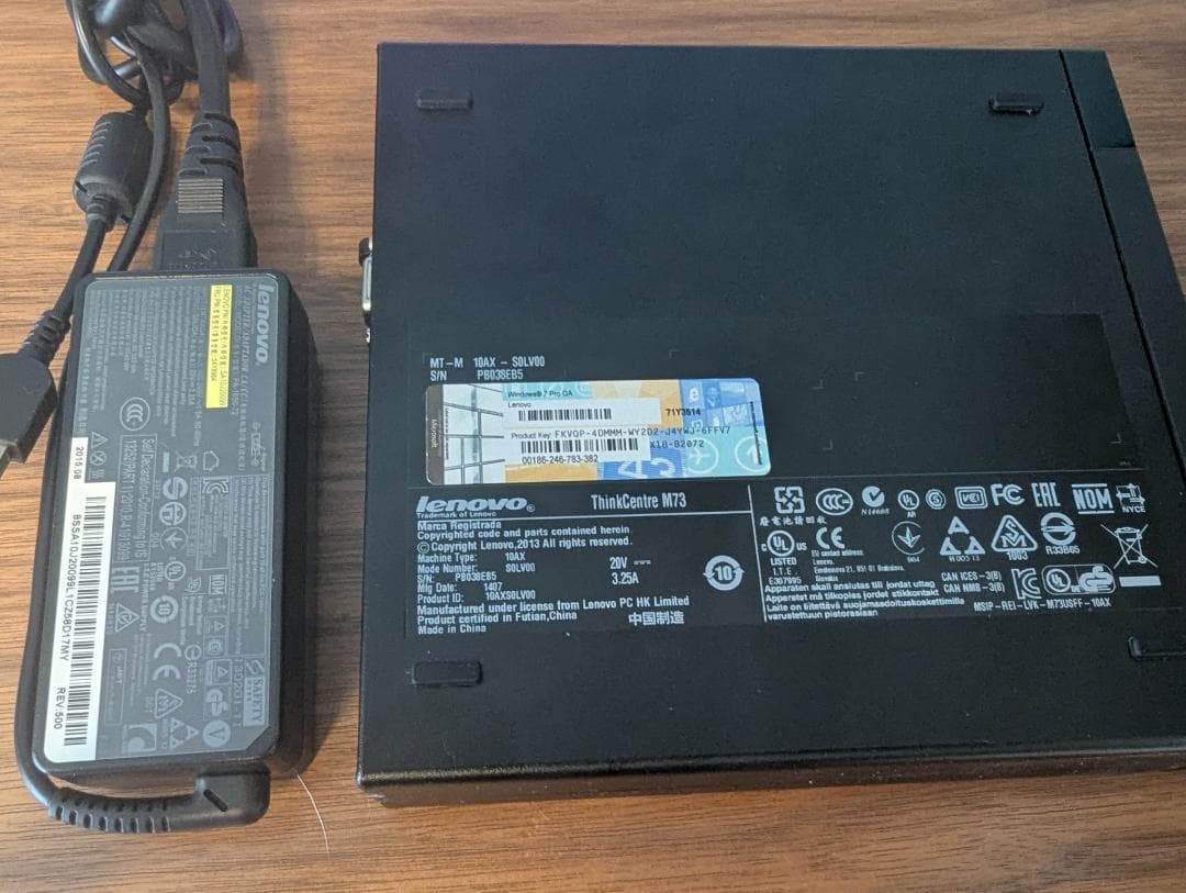 ミニPC Lenovo ThinkCentre M73 Tiny Core i5 16GB