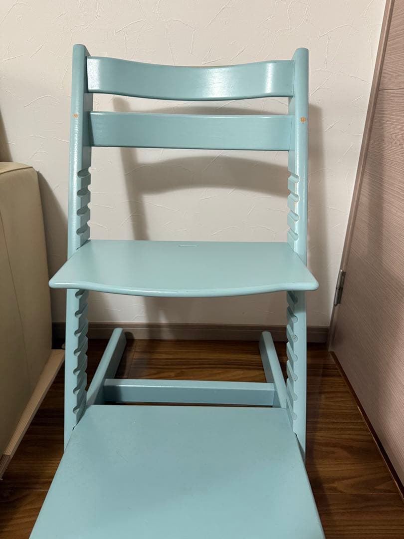 ストッケ　トリップトラップ　水色　ベビーチェア