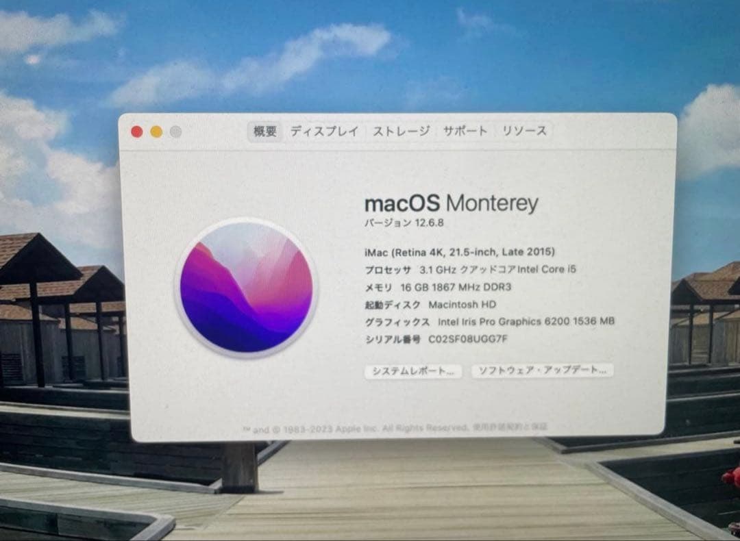 iMac Retina 4K 21.5inch late 2015 メモリ拡張