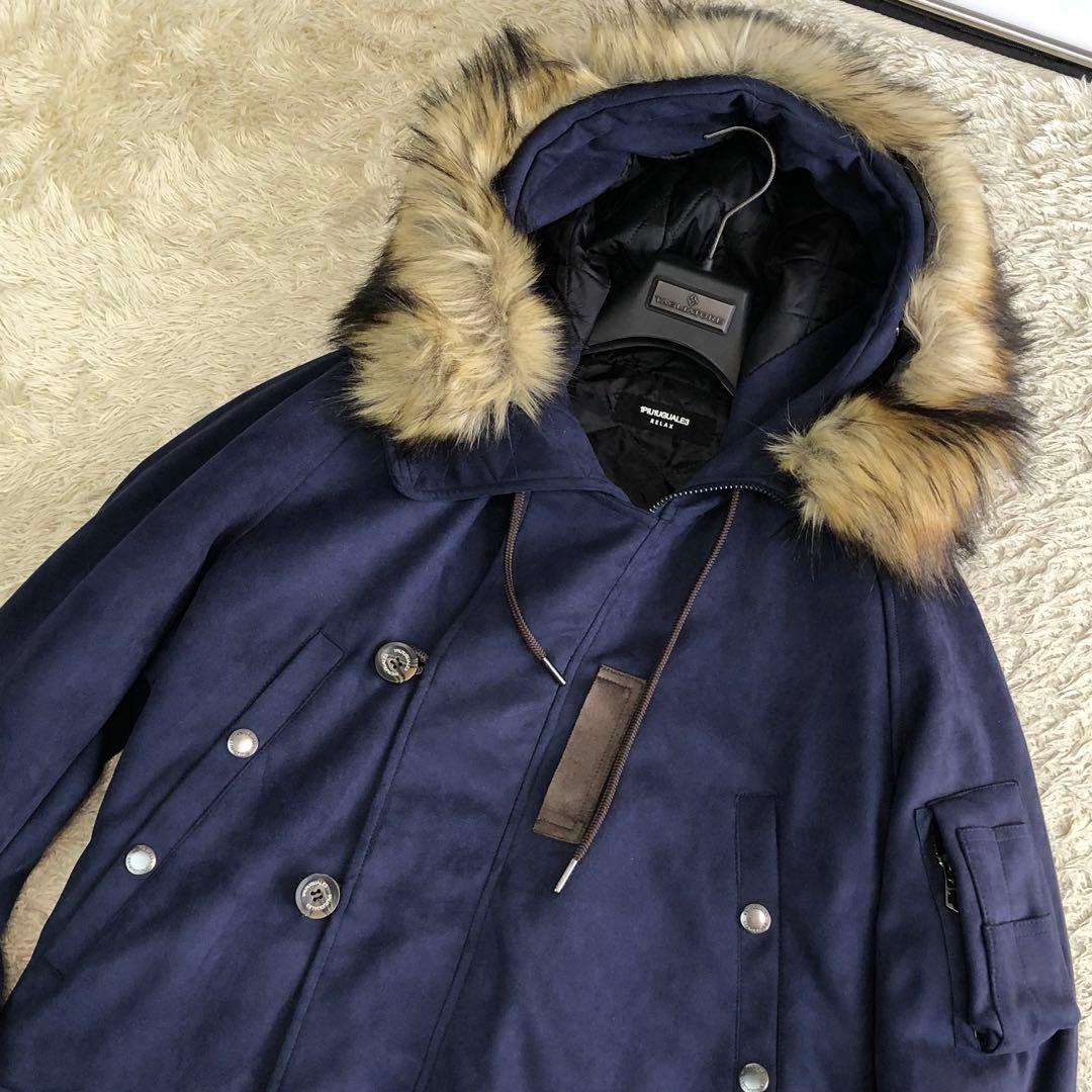 XL/美品⭐ウノピュウノウグァーレトレ N-3B フェイクスエード モッズコート