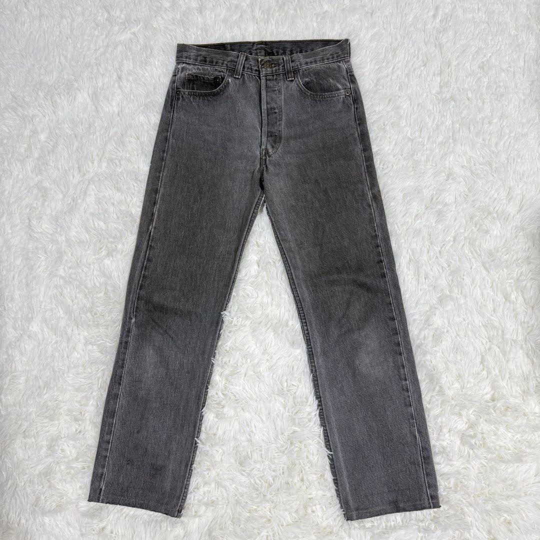 USA製✨80s リーバイス 501 先染め ブラックデニム グレー フェード