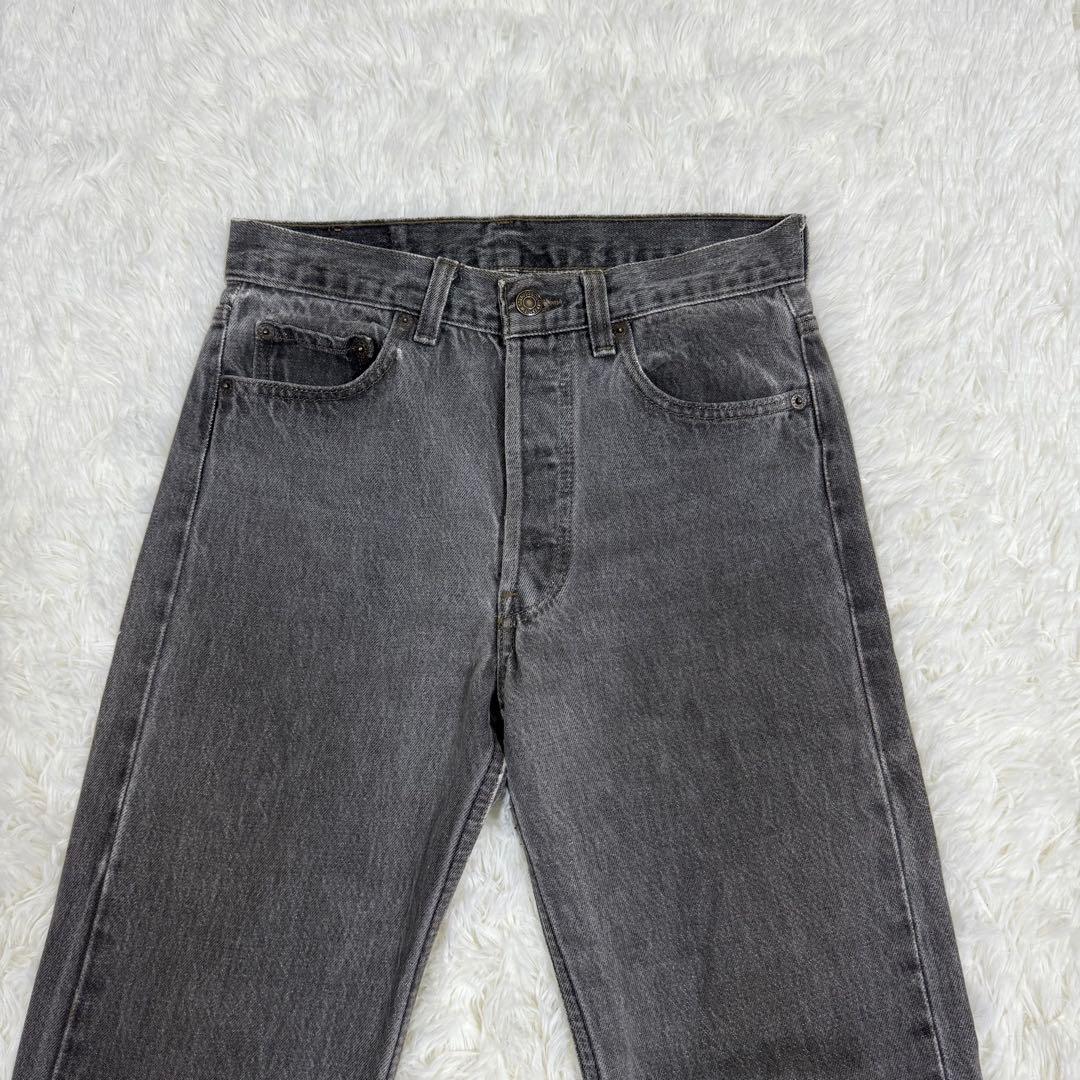 USA製✨80s リーバイス 501 先染め ブラックデニム グレー フェード