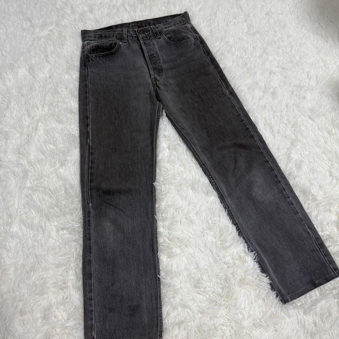 USA製✨80s リーバイス 501 先染め ブラックデニム グレー フェード