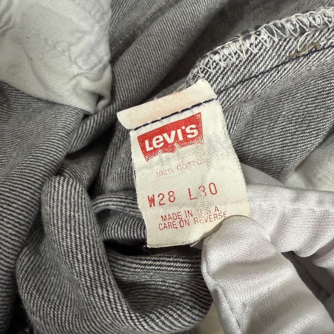 USA製✨80s リーバイス 501 先染め ブラックデニム グレー フェード