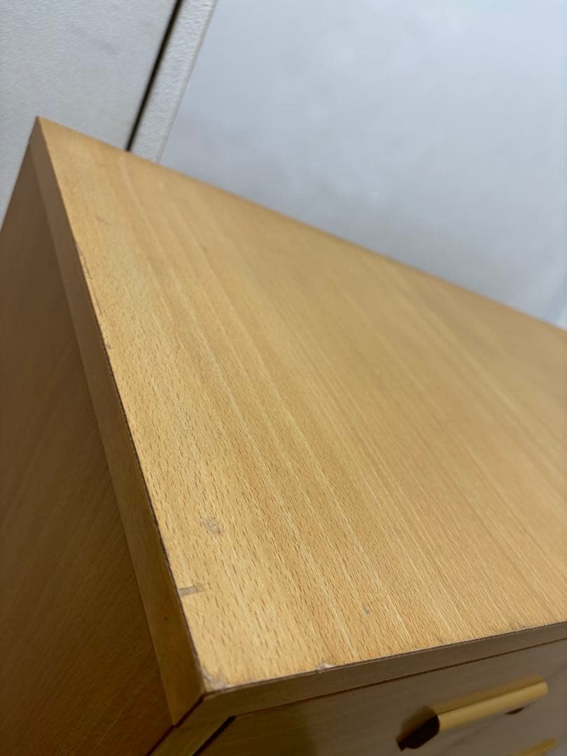 昭和レトロ家具　当時物　北欧風7段ハイチェスト　整理タンス