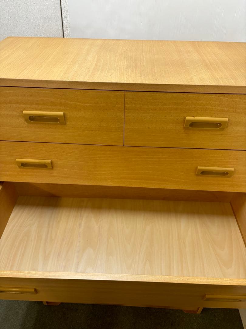 昭和レトロ家具　当時物　北欧風7段ハイチェスト　整理タンス