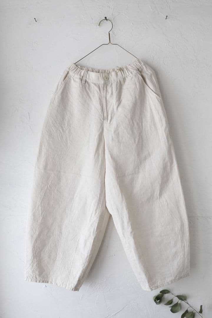 WORK　Linencottonサイドダーツパンツ