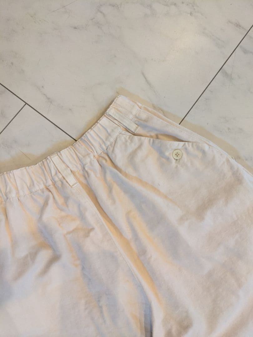 WORK　Linencottonサイドダーツパンツ