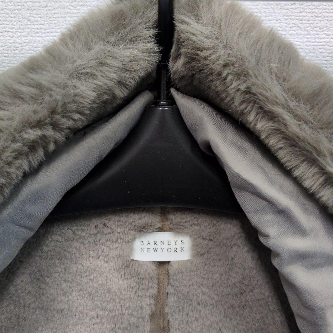 BARNEYS NEW YORK フード付きフェイクファージレ ベスト