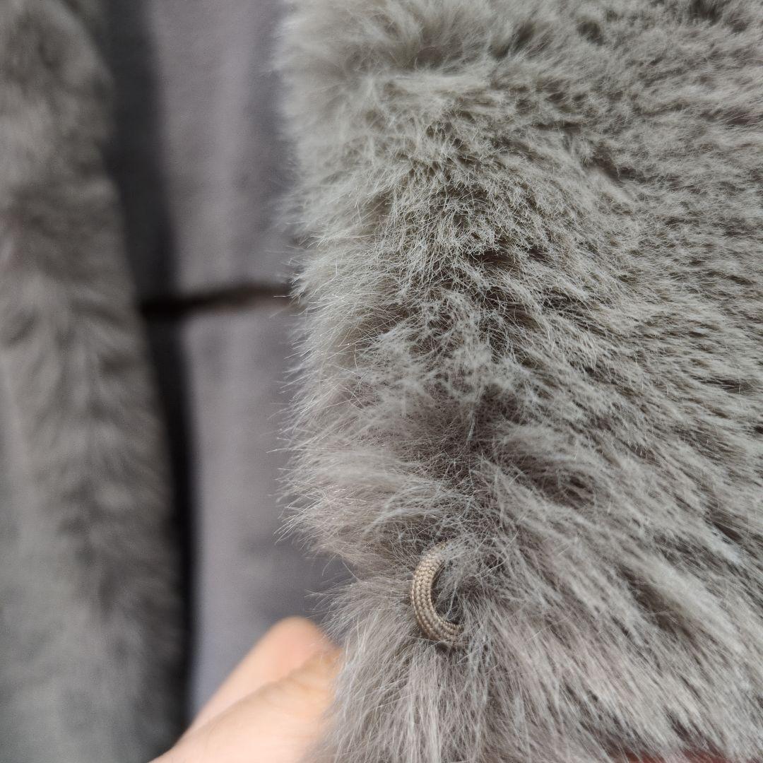 BARNEYS NEW YORK フード付きフェイクファージレ ベスト