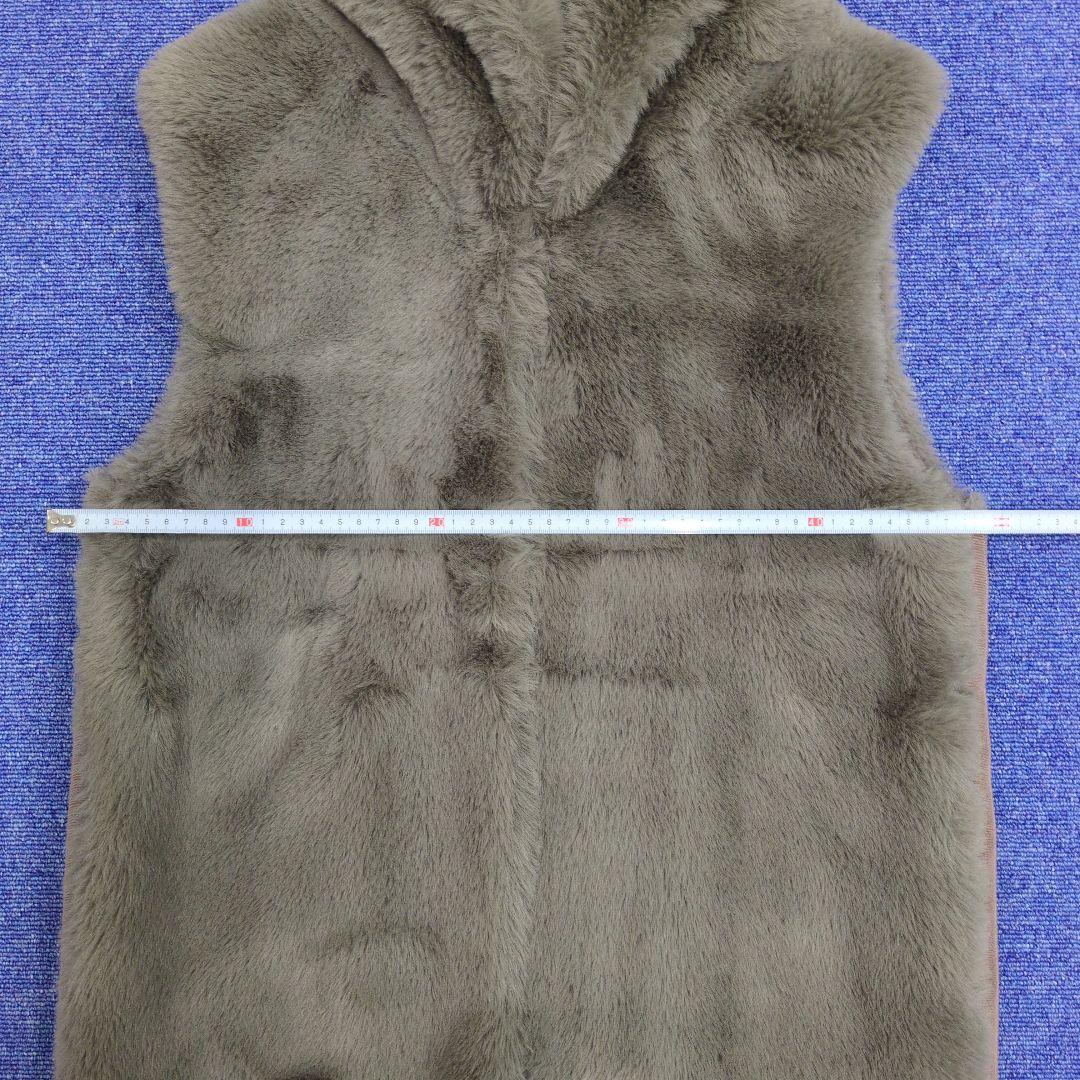 BARNEYS NEW YORK フード付きフェイクファージレ ベスト