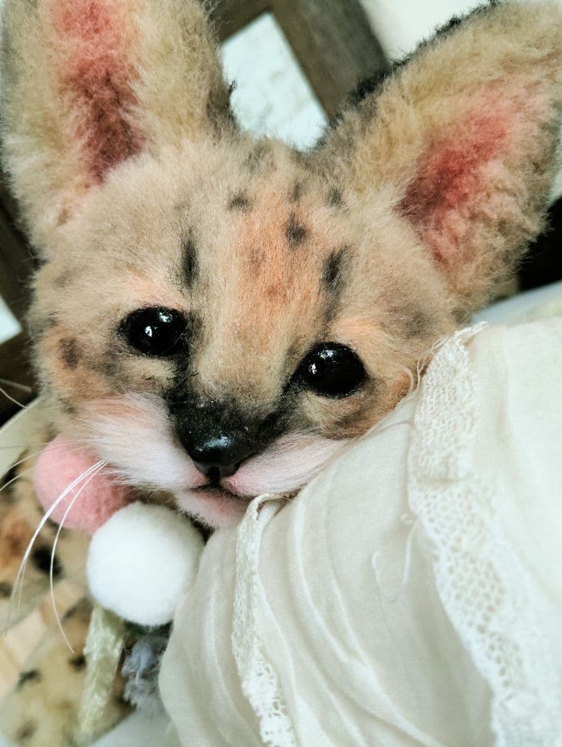 生後２ヶ月♡ベビーサーバルキャット♡アートドール♡ぬいぐるみ♡子猫ちゃん♡