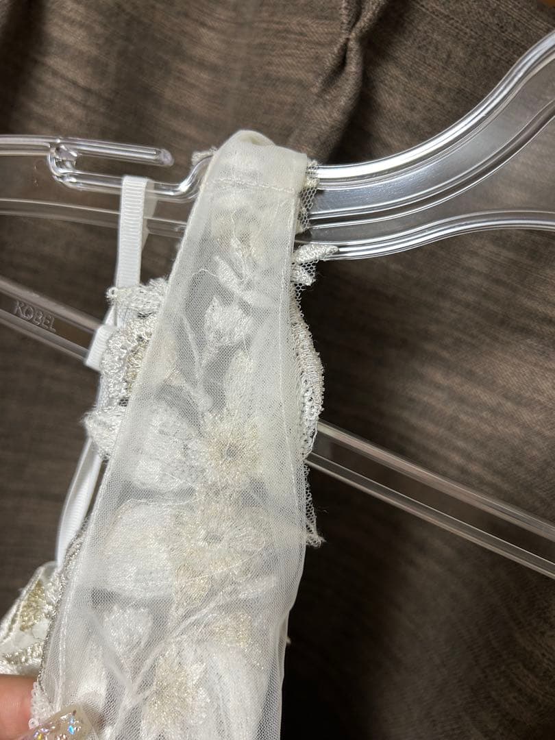 ドレスプロダクション Vネック ゴールド刺繍 Aラインドレス ( W167 )