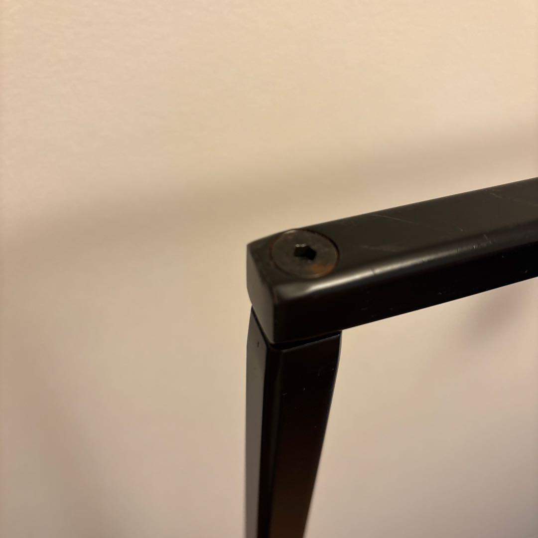 KANADEMONO W120 シンプル アイアン ハンガーラック BLACK