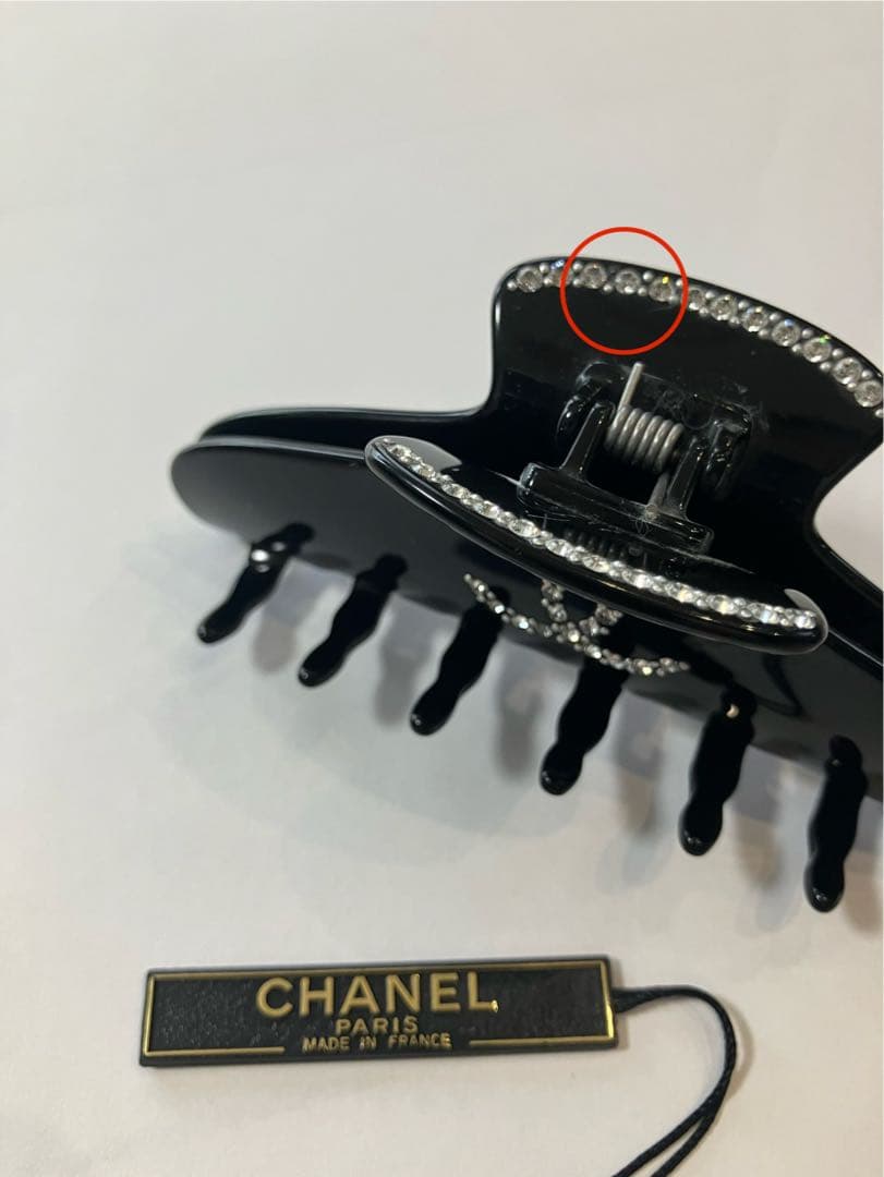 CHANEL シャネルブラック ヘアクリップ スワロフスキー