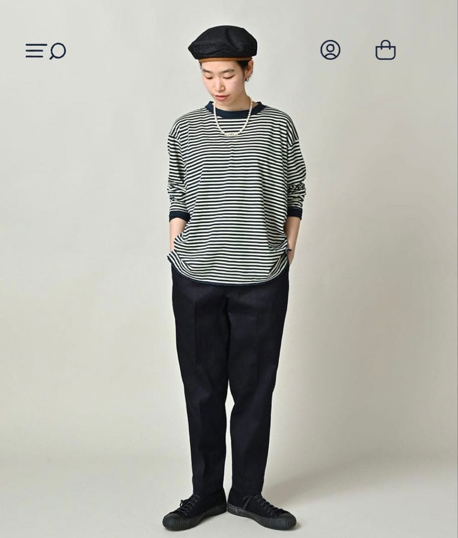 45R スーピマ天竺の908オーシャンTシャツ（インディゴ）