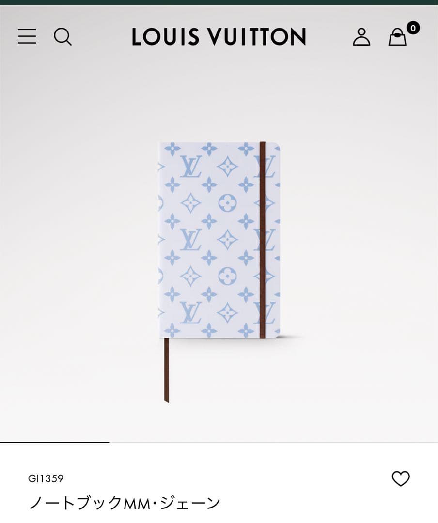 【未使用】LOUIS VUITTON ロゴ入りノート ギフトボックス付き