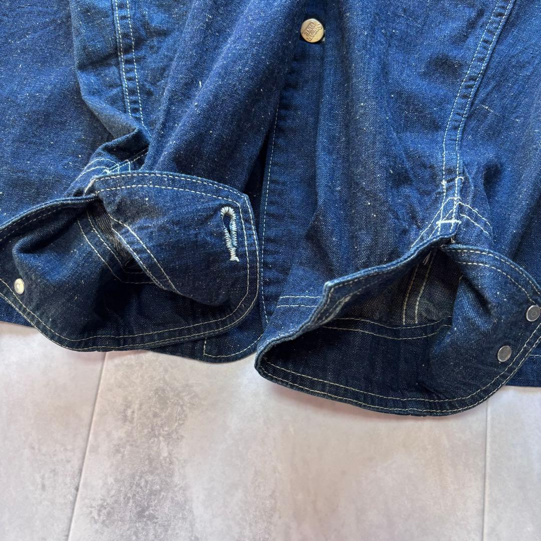 【美品】濃紺 シュガーケーン インディゴデニムカバーオール ネップ 38 M品番