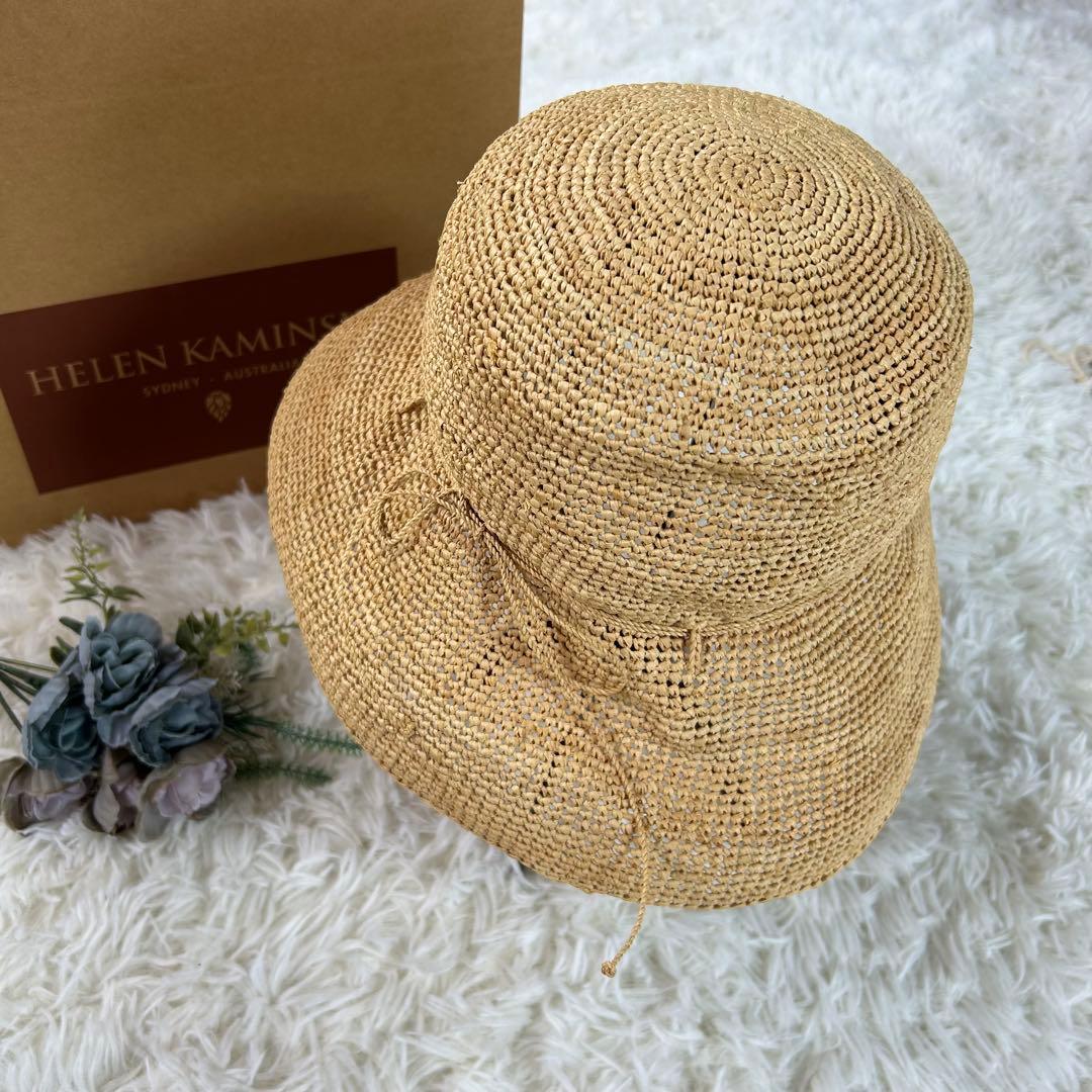 美品★素敵です♪ヘレンカミンスキー 麦わら帽子 ハット 箱・袋付き