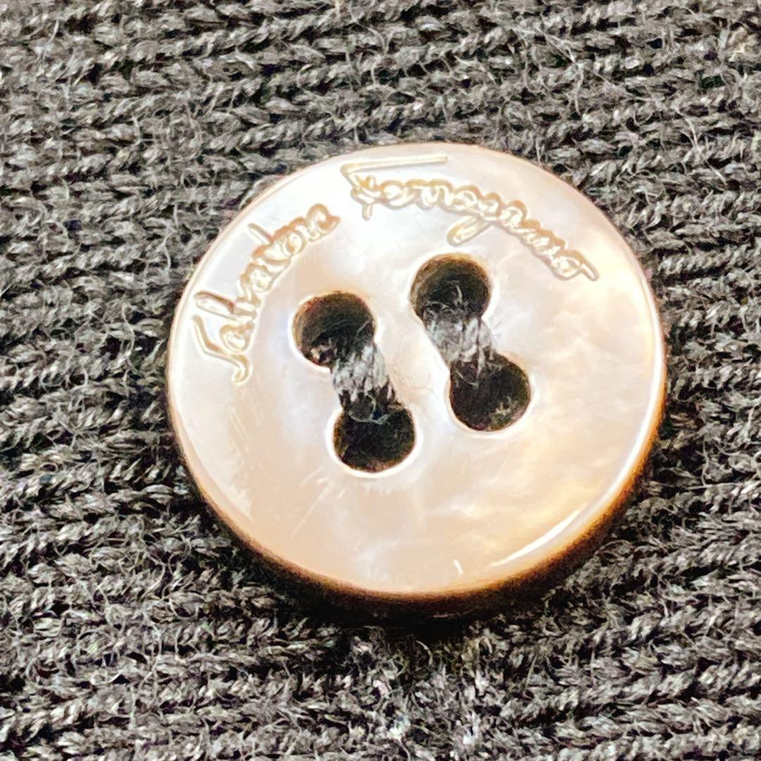 極美品 フェラガモ ガンチーニシルク100 ニットアンサンブル カーディガン