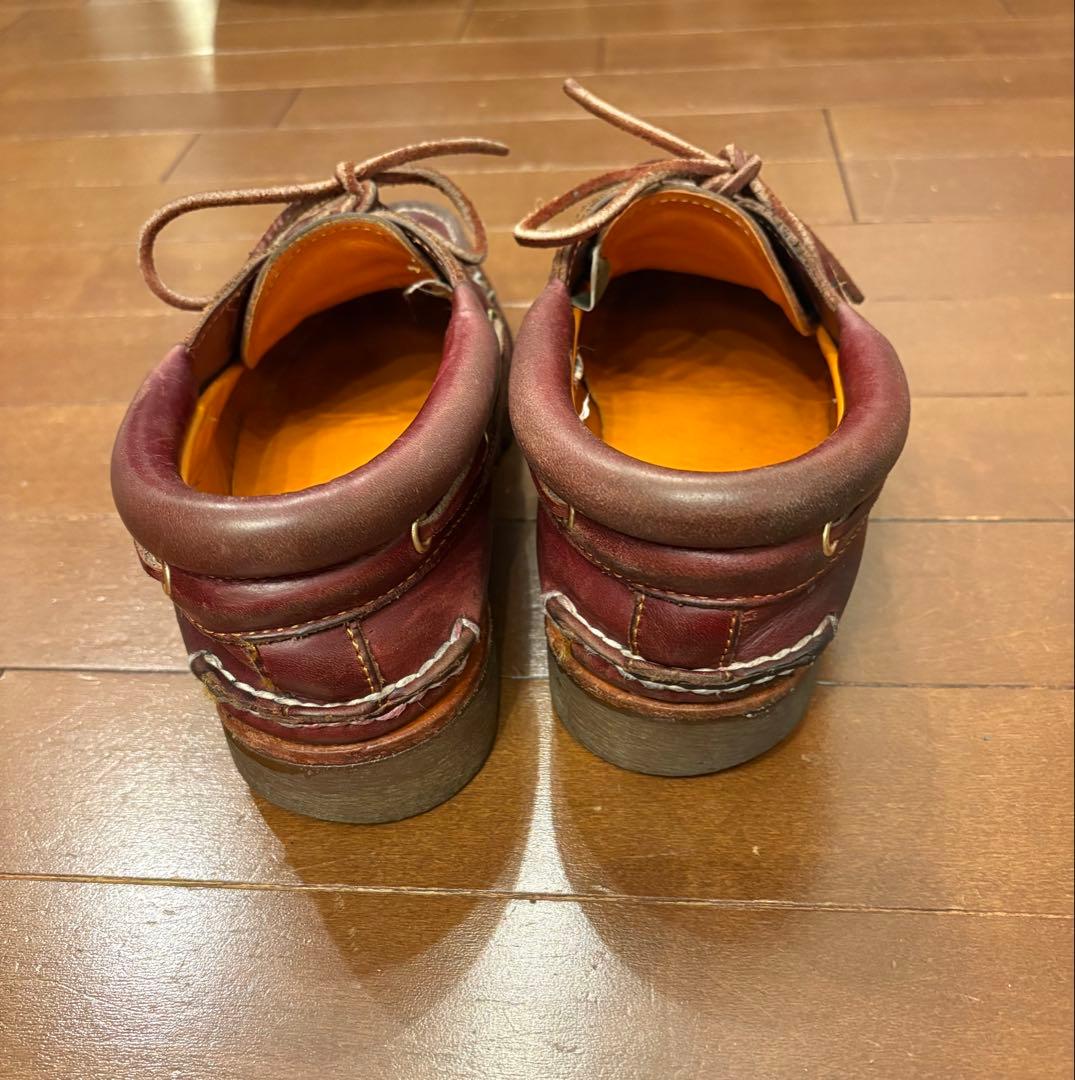 ティンバーランド　バーガンディ レザー デッキシューズ