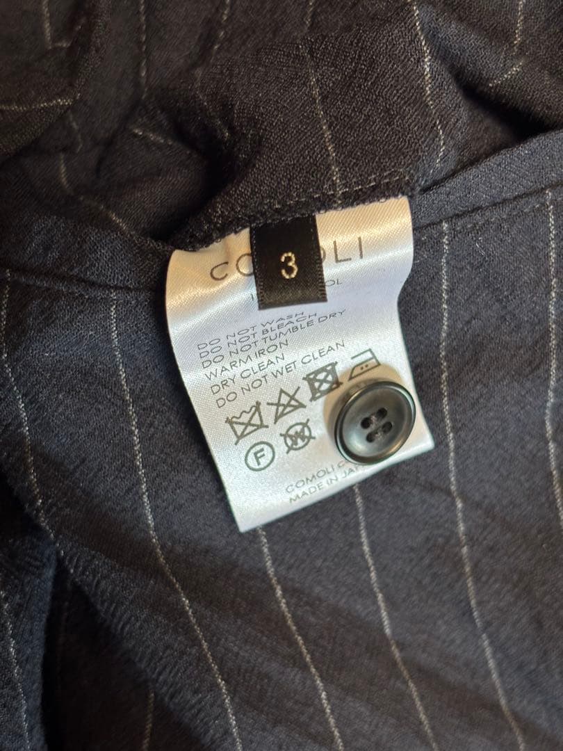COMOLI コモリ 23SS ストライプ セットアップ サイズ3