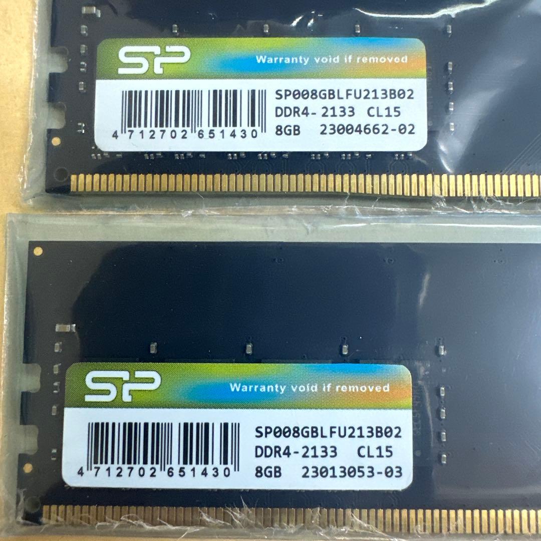 ⑧ 各社DDR4　16GB　（8GB*2）