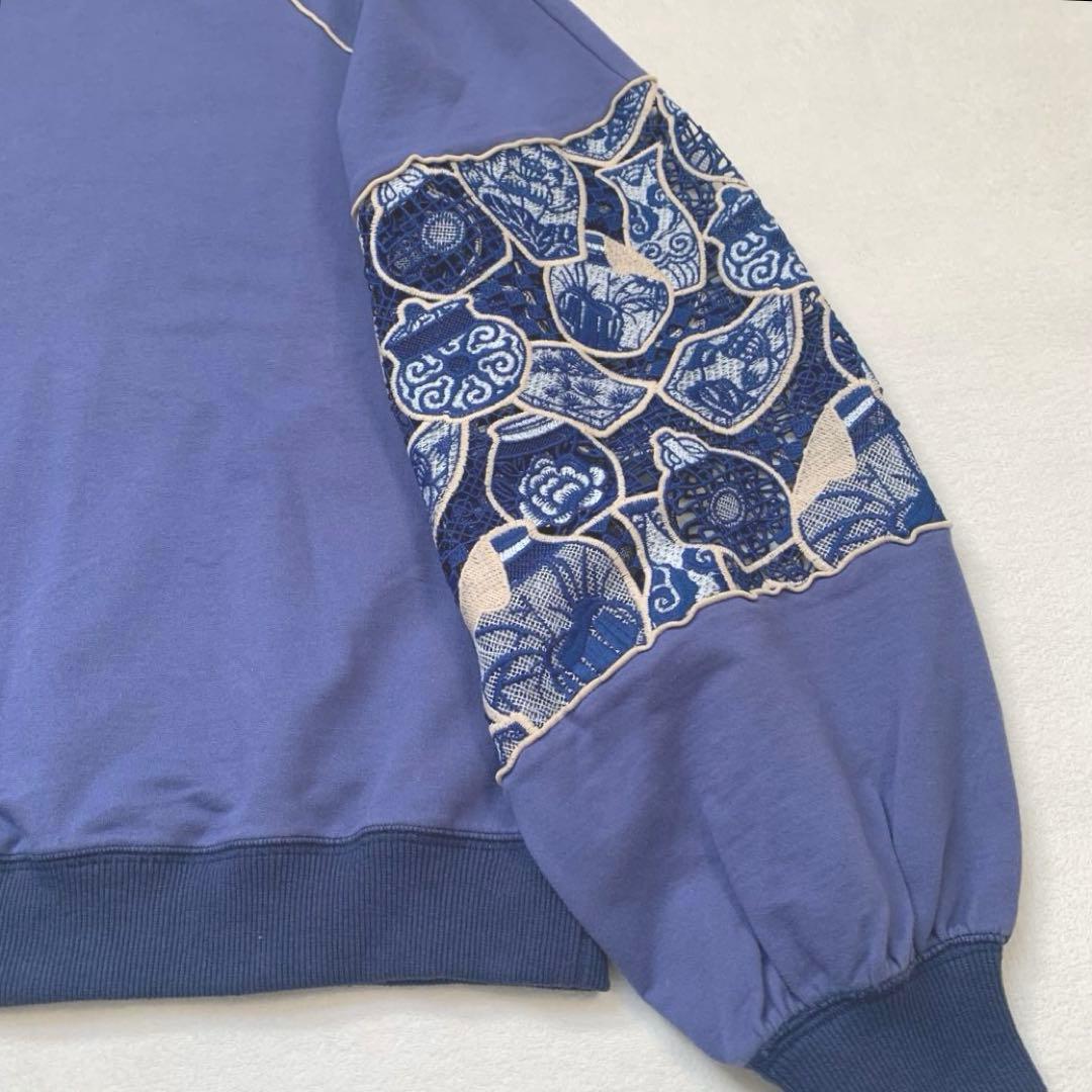 ヴィヴィアンタム　刺繍　壺　スウェット　トレーナー　ネイビー