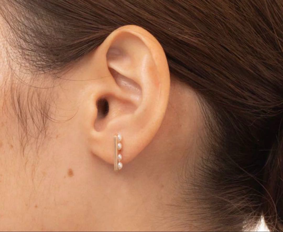 ヒロタカ hirotaka K10 YG BELUGA パール ピアス