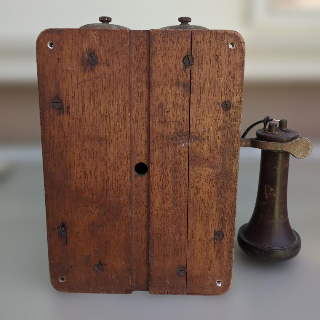 電話機　骨董品　アンティーク　壁掛け式　 二号共電式電話機　昭和レトロ