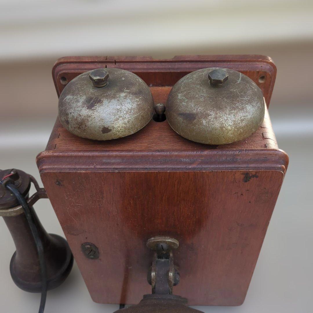 電話機　骨董品　アンティーク　壁掛け式　 二号共電式電話機　昭和レトロ