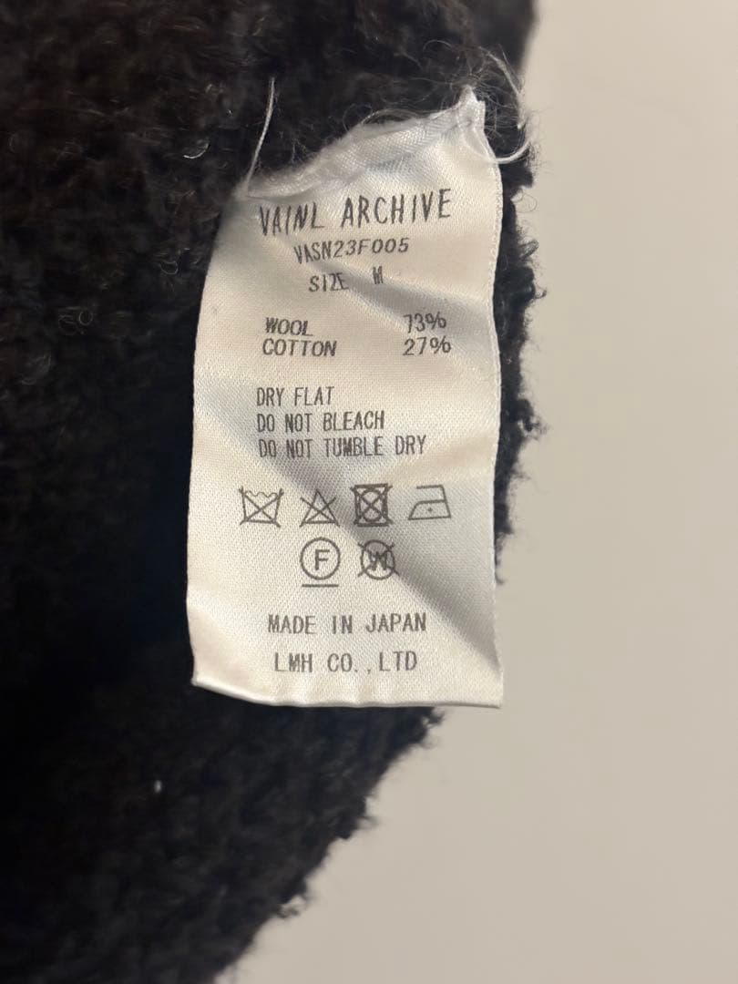 VAINL ARCHIVE ジップアップベストVASN23F005