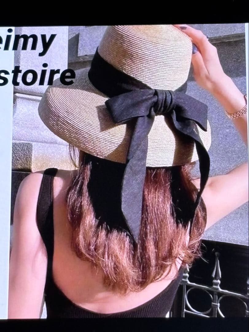 帽子 eimy istoire Long Ribbon Casablanca hat