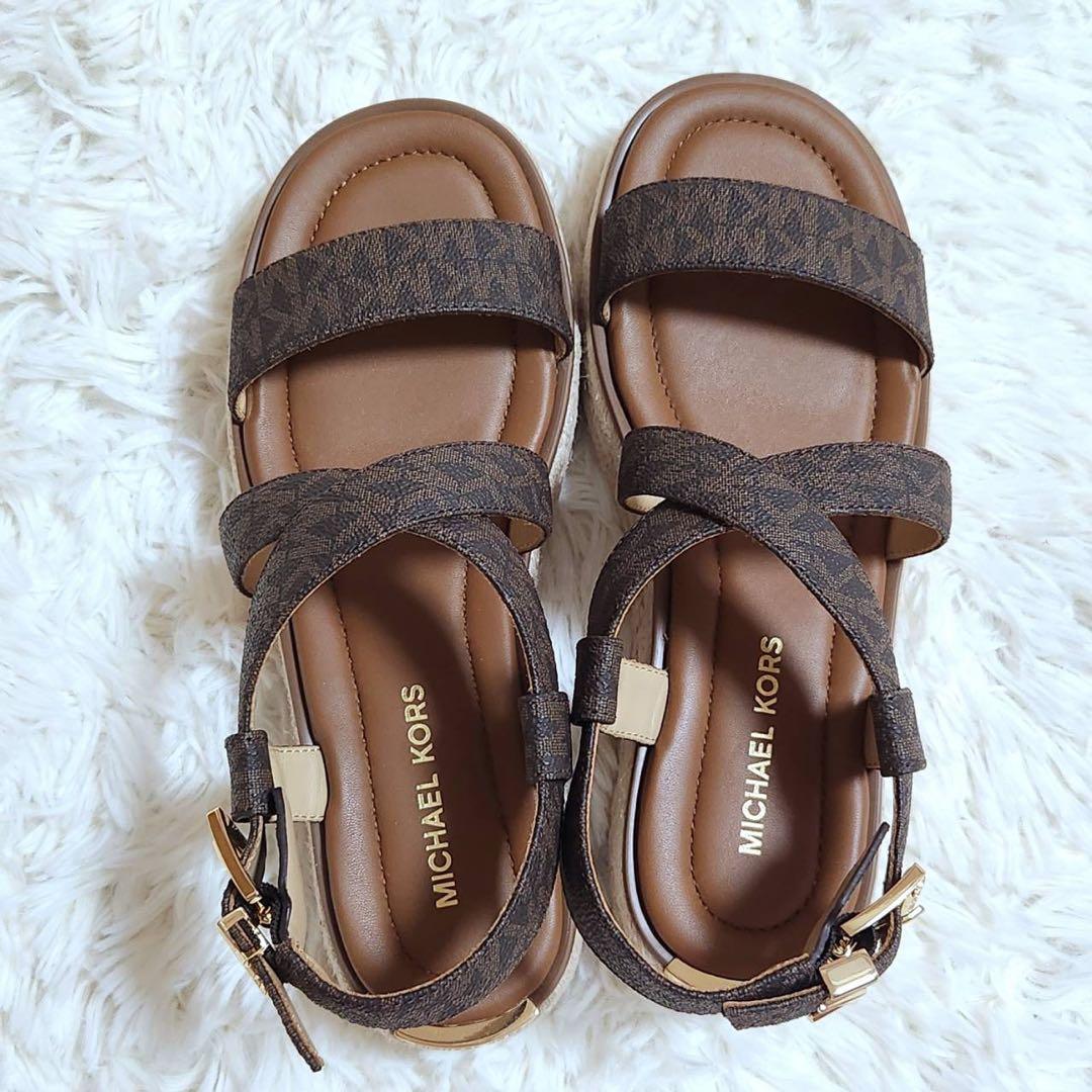 新品未使用　マイケルコース　サンダル　エスパドリーユ　プラットフォーム　24