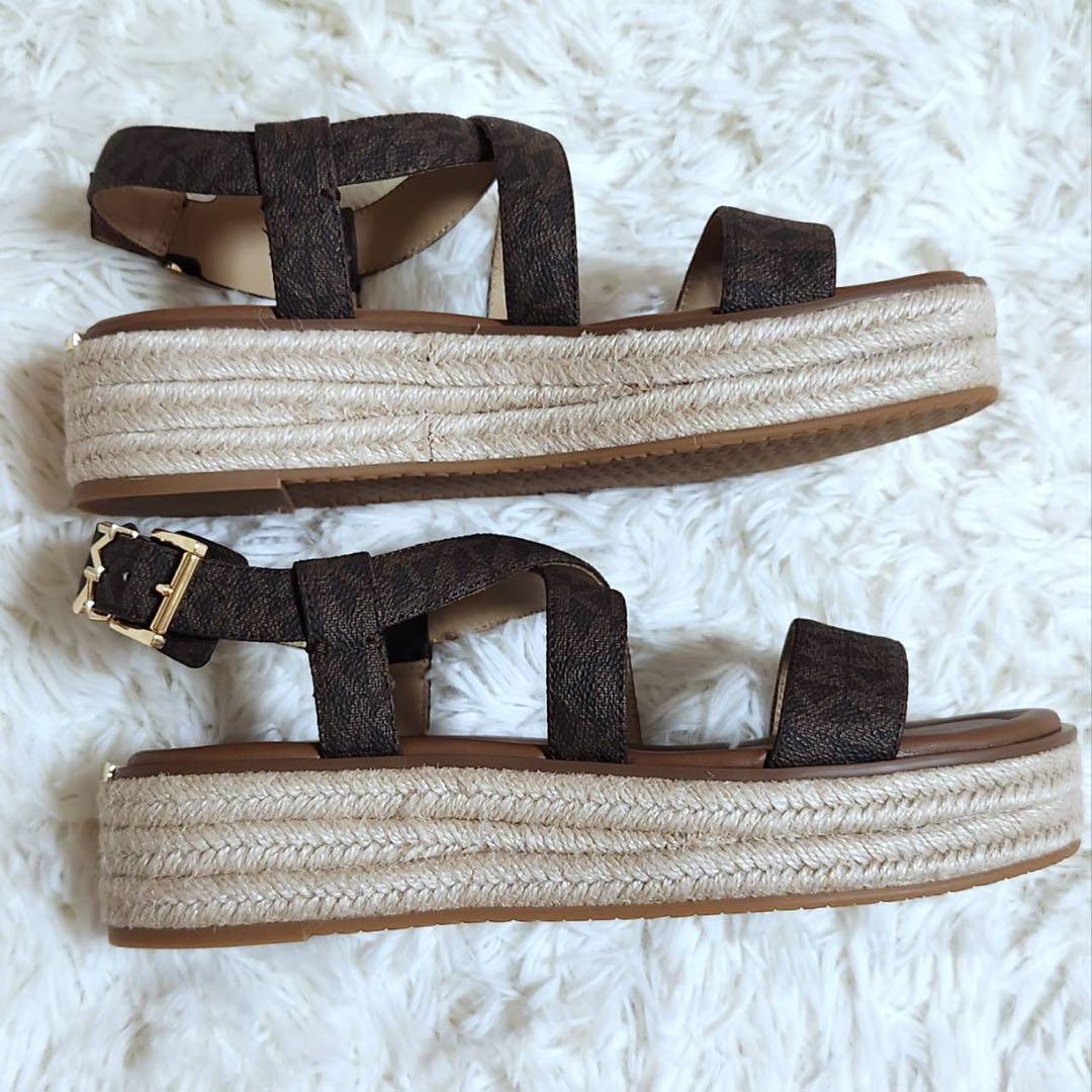 新品未使用　マイケルコース　サンダル　エスパドリーユ　プラットフォーム　24