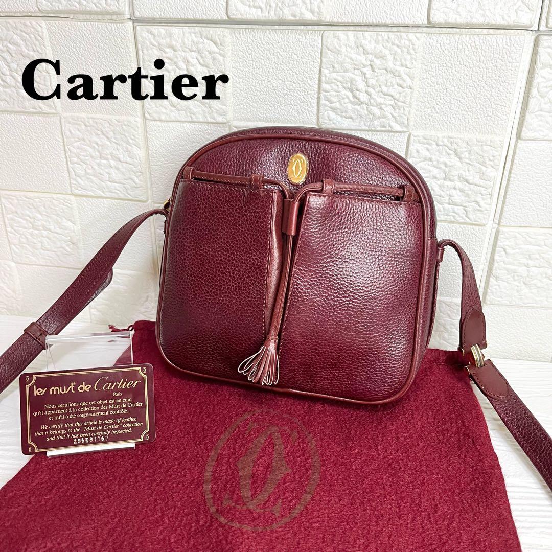✨上美品✨☘️Cartier☘️✨ショルダーバッグ✨マストライン✨ボルドー✨