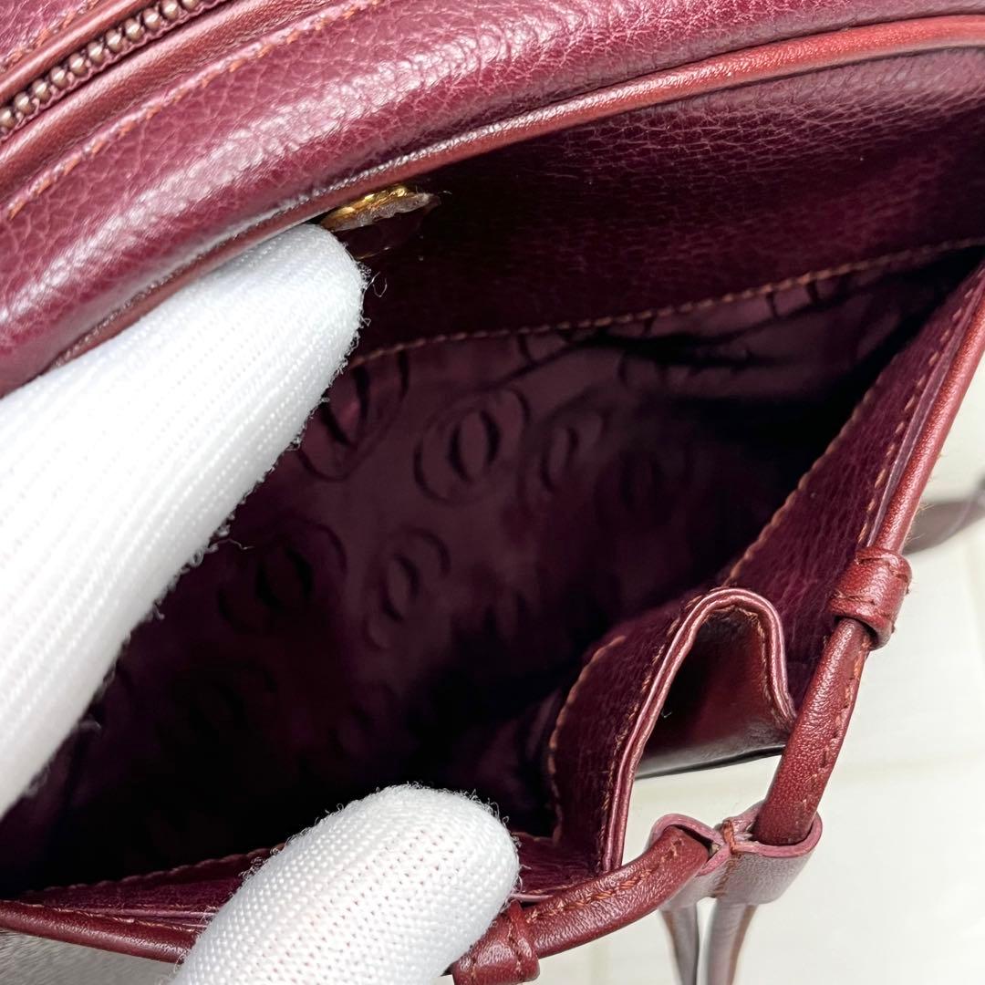 ✨上美品✨☘️Cartier☘️✨ショルダーバッグ✨マストライン✨ボルドー✨