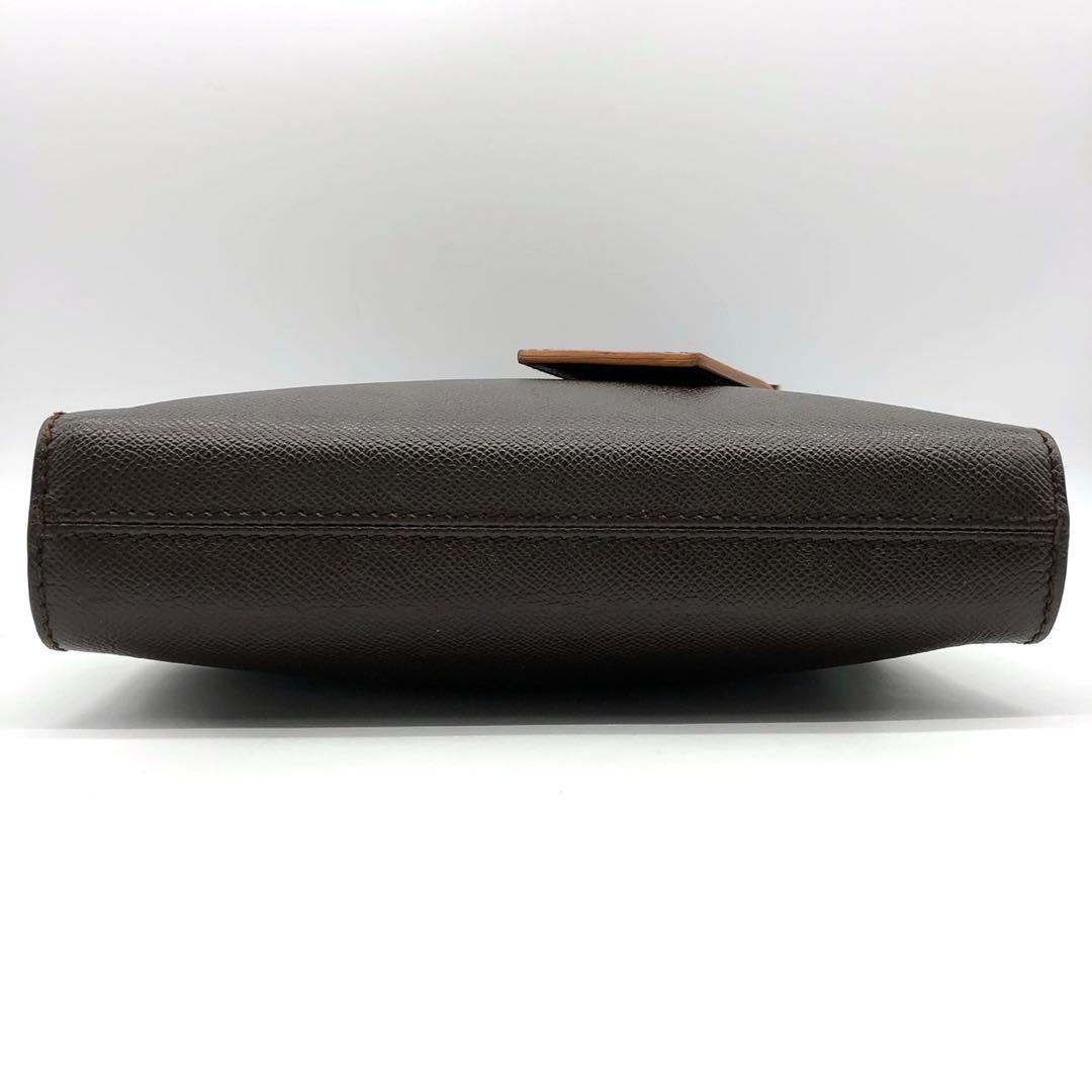 ✨美品✨ブルガリマン ショルダーバッグ パラジウムロゴ金具 レザー ブラウン