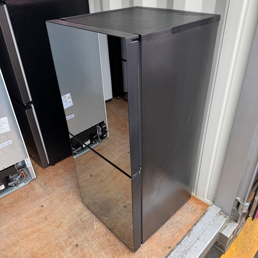 C7534★2023年製★未使用に近い★ツインバード 冷蔵庫 ミラーブラック 鏡