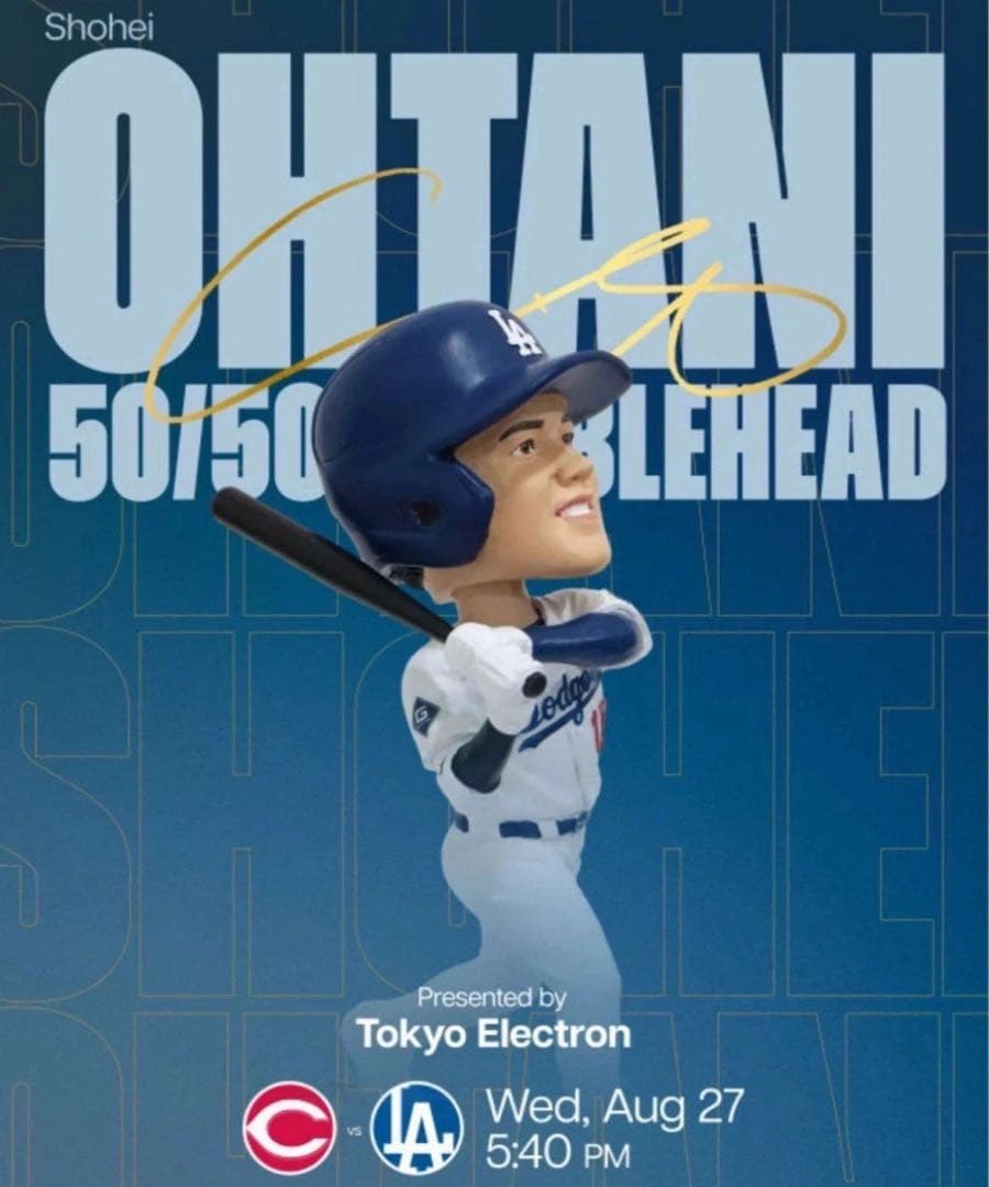 ドジャース　大谷翔平　50/50ボブルヘッド　8/27来場者配布品