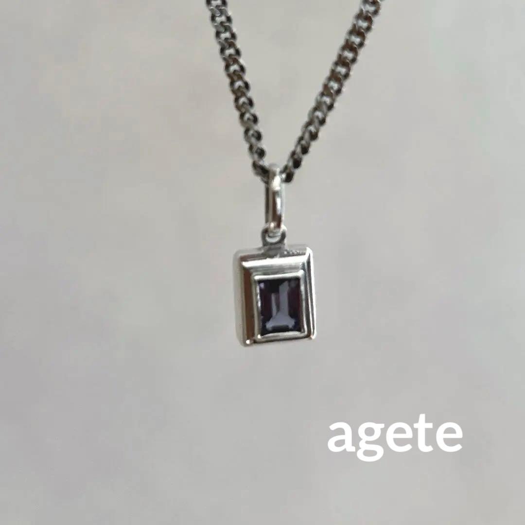 ✨ageteアメジストシルバーネックレス✨