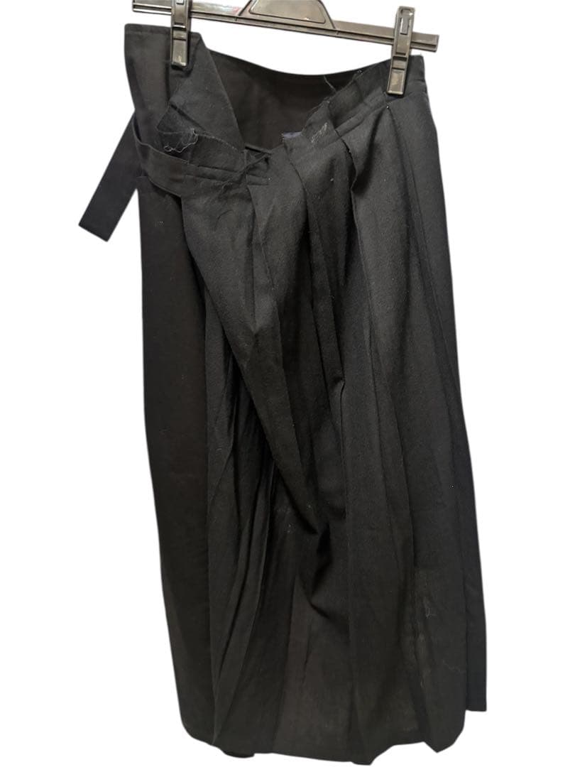 LIMI feu ヨウジヤマモト　スカートパンツ　ボトム　コットン ブラック