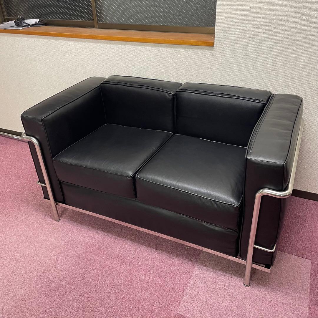 【引取対応限定】ル コルビジェ Le Corbusier LC2 2人掛けソファ