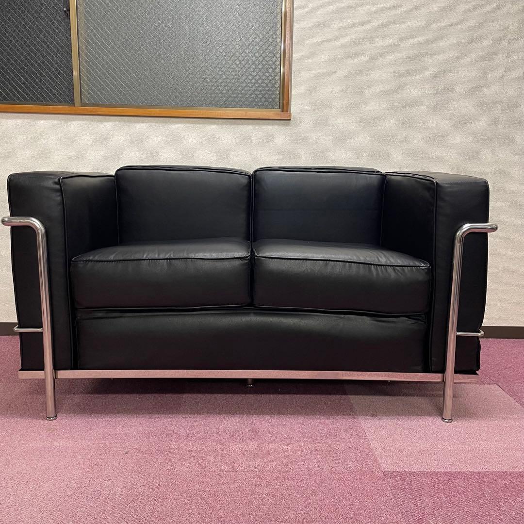 【引取対応限定】ル コルビジェ Le Corbusier LC2 2人掛けソファ