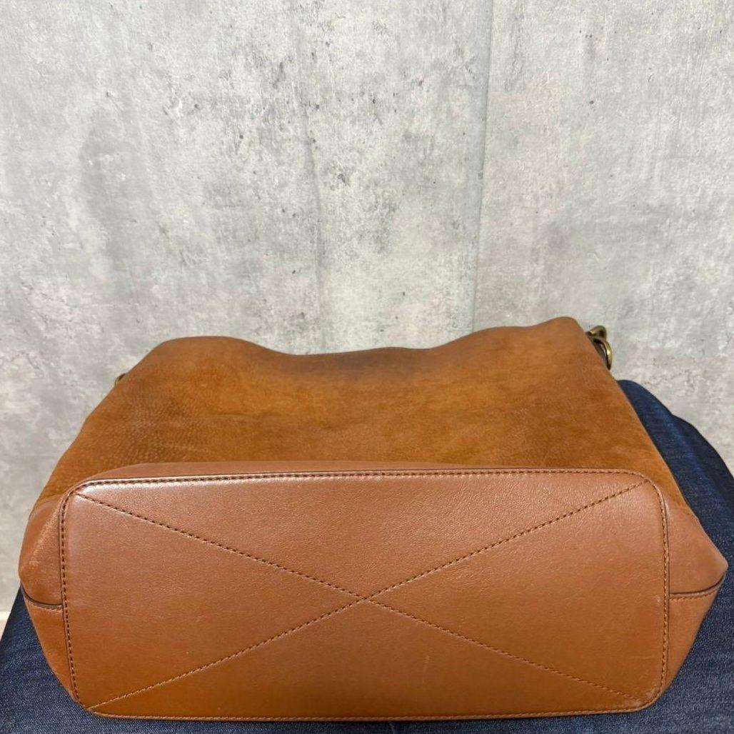 ✅️ポロラルフローレン　ホーボーバッグ スエード 　レザー　ブラウン